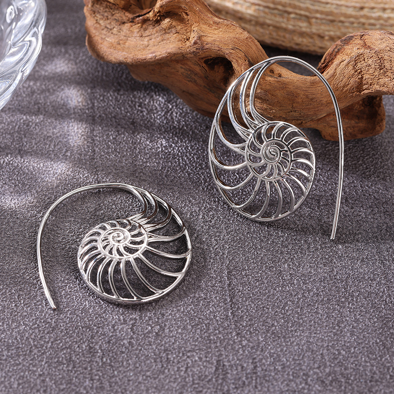 Boho Ethnic Spiral Twist Hollow Earrings — Statement Jewelry for Women